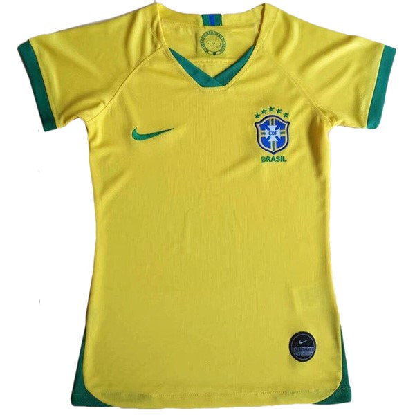 Camiseta Brasil Primera equipación Mujer 2019 Amarillo